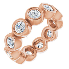 10K Rose Gold 1 5/8 CTW Natural Diamond Eternity Band Size 4