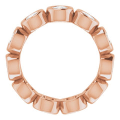 10K Rose Gold 1 5/8 CTW Natural Diamond Eternity Band Size 4