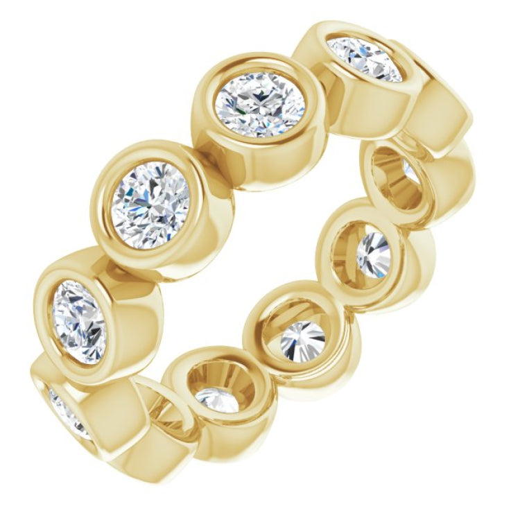 10K Yellow Gold 1 5/8 CTW Natural Diamond Eternity Band Size 5