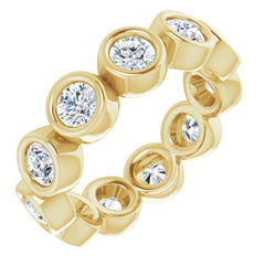 10K Yellow Gold 1 5/8 CTW Natural Diamond Eternity Band Size 5