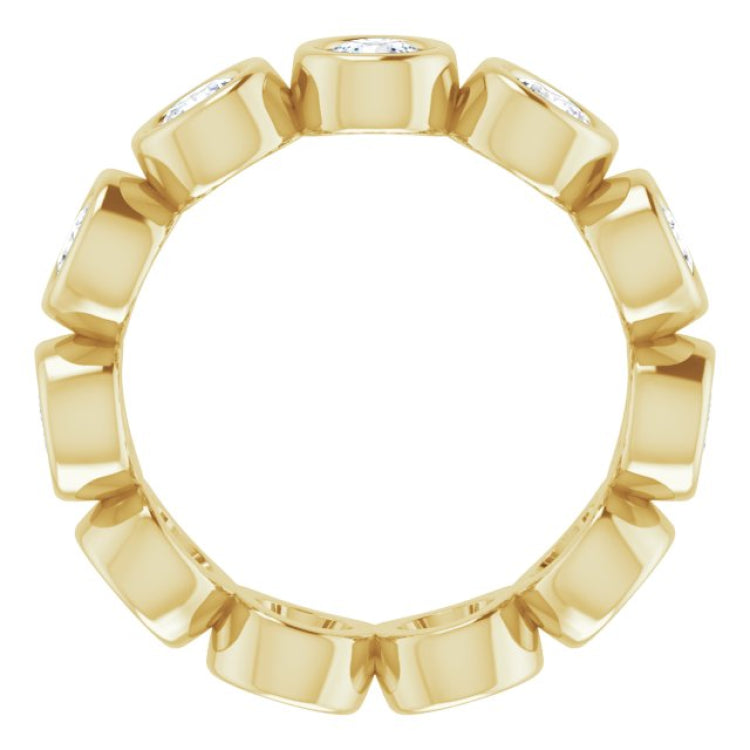 10K Yellow Gold 1 5/8 CTW Natural Diamond Eternity Band Size 5