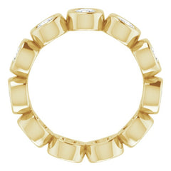 10K Yellow Gold 1 5/8 CTW Natural Diamond Eternity Band Size 5