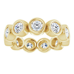 10K Yellow Gold 1 5/8 CTW Natural Diamond Eternity Band Size 5