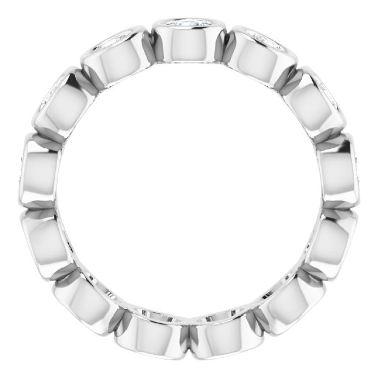 10K White Gold 1 9/10 CTW Natural Diamond Eternity Band Size 7.5