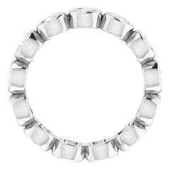 10K White Gold 1 9/10 CTW Natural Diamond Eternity Band Size 7.5