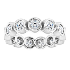 10K White Gold 1 9/10 CTW Natural Diamond Eternity Band Size 7.5