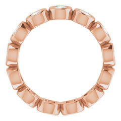 10K Rose Gold 1 9/10 CTW Natural Diamond Eternity Band Size 8