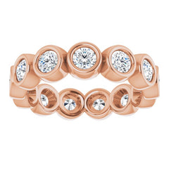 10K Rose Gold 1 9/10 CTW Natural Diamond Eternity Band Size 8