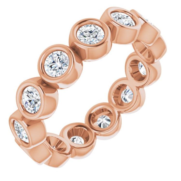 10K Rose Gold 1 9/10 CTW Natural Diamond Eternity Band Size 9