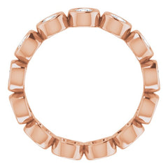 10K Rose Gold 1 9/10 CTW Natural Diamond Eternity Band Size 9