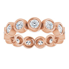 10K Rose Gold 1 9/10 CTW Natural Diamond Eternity Band Size 9