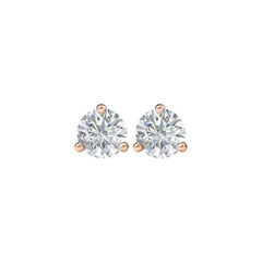 14K Rose Gold 1 CTW Natural Diamond Stud Earrings