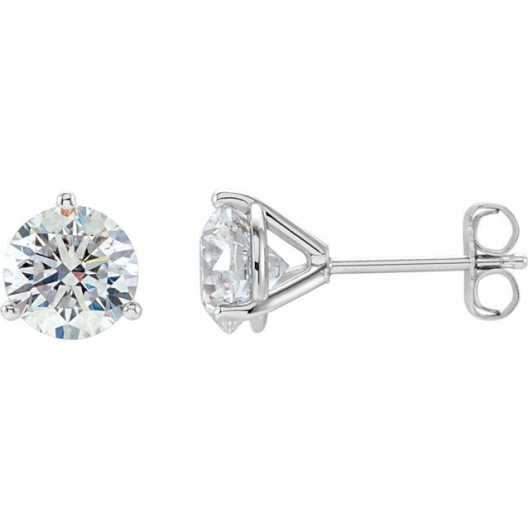 14K White Gold 1 1/2 CTW Natural Diamond Stud Earrings