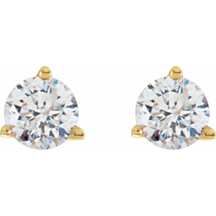 14K Yellow Gold 1/2 CTW Natural Diamond Stud Earrings