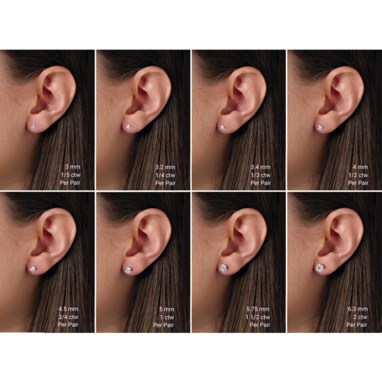 14K Rose Gold 3/4 CTW Natural Diamond Stud Earrings