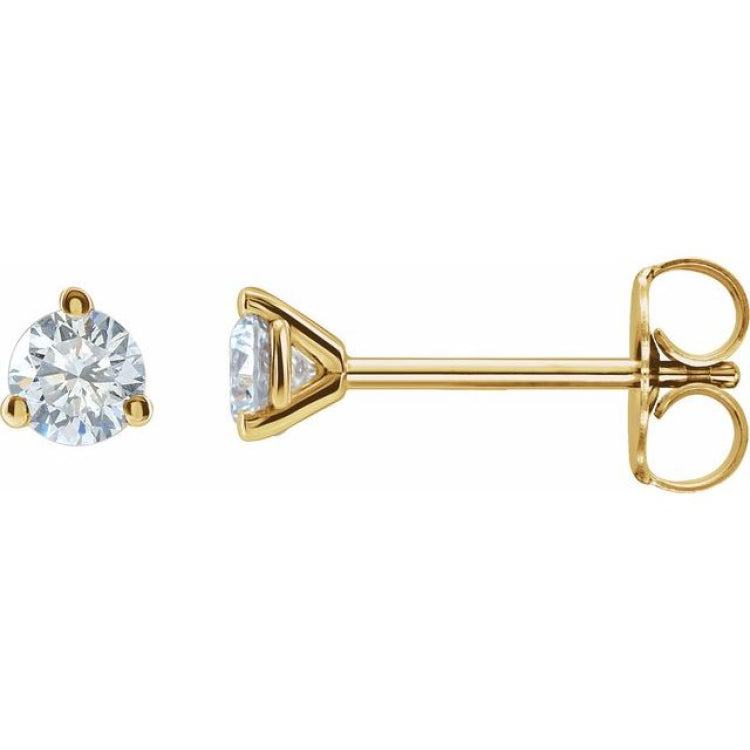 14K Yellow Gold 5/8 CTW Lab-Grown Diamond Stud Earrings