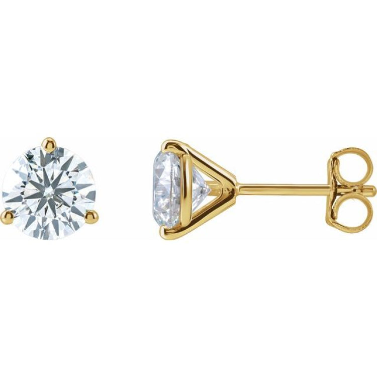 14K Yellow Gold 1 5/8 CTW Lab-Grown Diamond Stud Earrings