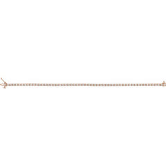 14K Rose Gold 3 CTW Natural Diamond Line 7 1/4" Bracelet