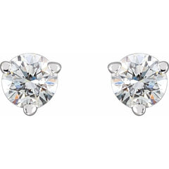 Platinum 1/8 CTW Natural Diamond Earrings