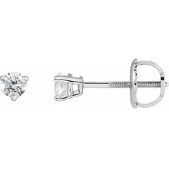 14K White Gold .06 CTW Natural Diamond Earrings