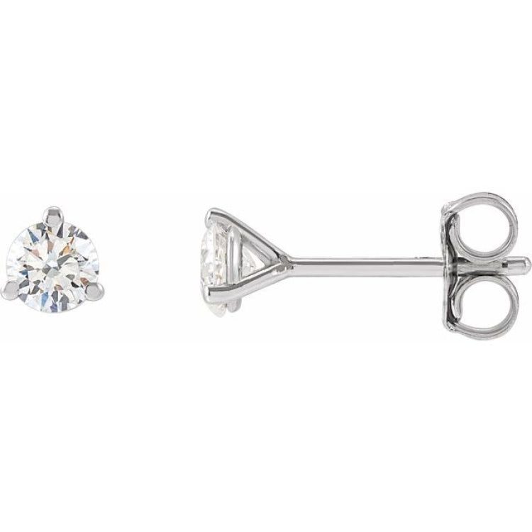 14K White Gold 1/8 CTW Lab-Grown Diamond Stud Earrings