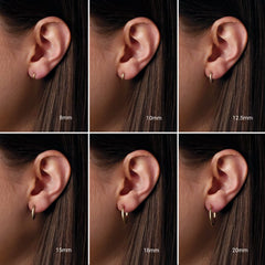 Platinum Hinged 18 mm Hoop Earring