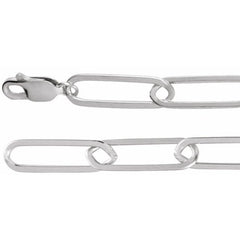 Sterling Silver 6.2 mm Paperclip-Style 20" Chain