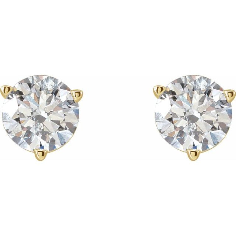 14K Yellow Gold 1/2 CTW Lab-Grown Diamond Earrings