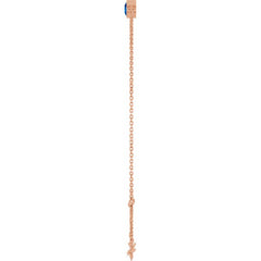14K Rose Gold Lab-Grown Blue Sapphire 6 1/2-7 1/2" Bracelet