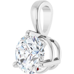 14K White Gold 1/2 CT Lab-Grown Diamond Pendant