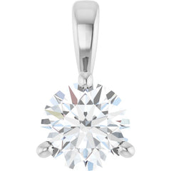 Sterling Silver 1/2 CT Lab-Grown Diamond Pendant