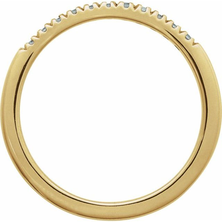 14K Yellow Gold Natural Aquamarine Stackable Ring