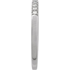 14K White Gold 1/6 CTW Lab-Grown Diamond Stackable Ring