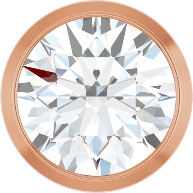 14K Rose Gold 3/4 CT Natural Diamond Slide Pendant