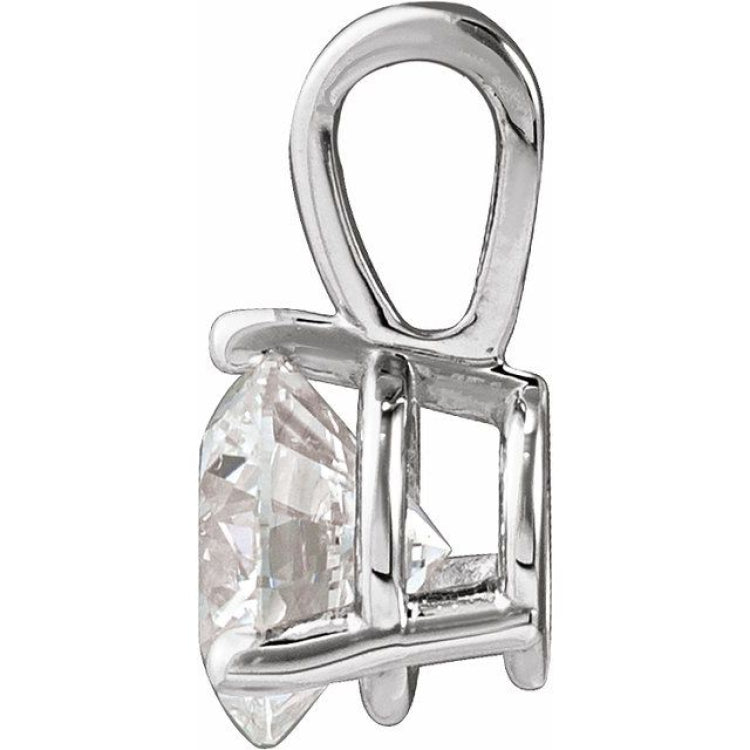 Platinum Lab-Grown Moissanite Pendant
