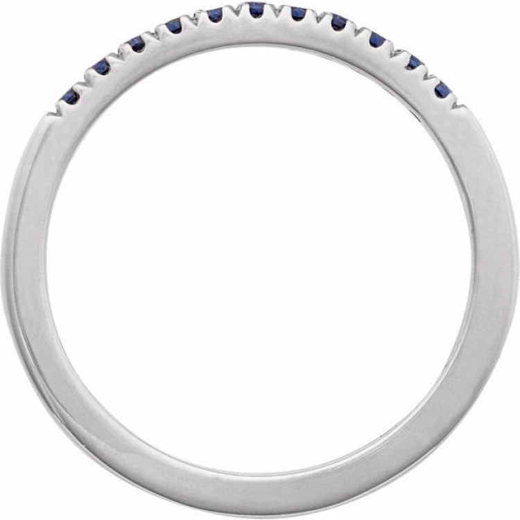 Sterling Silver Natural Blue Sapphire Stackable Ring
