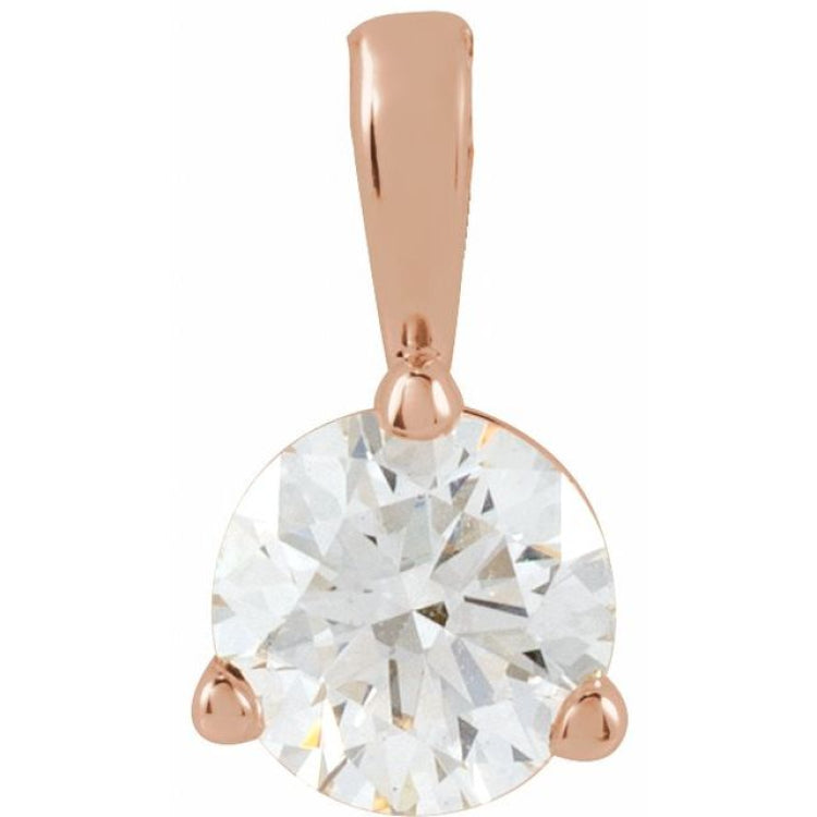14K Rose Gold 1/3 CTW Natural Diamond Pendant