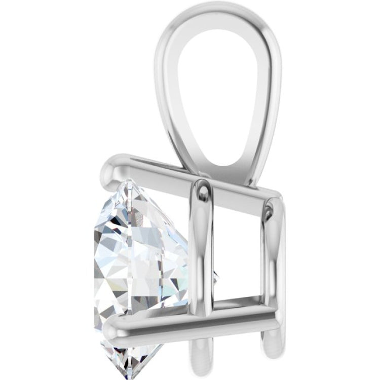 Platinum 1/2 CTW Natural Diamond Pendant
