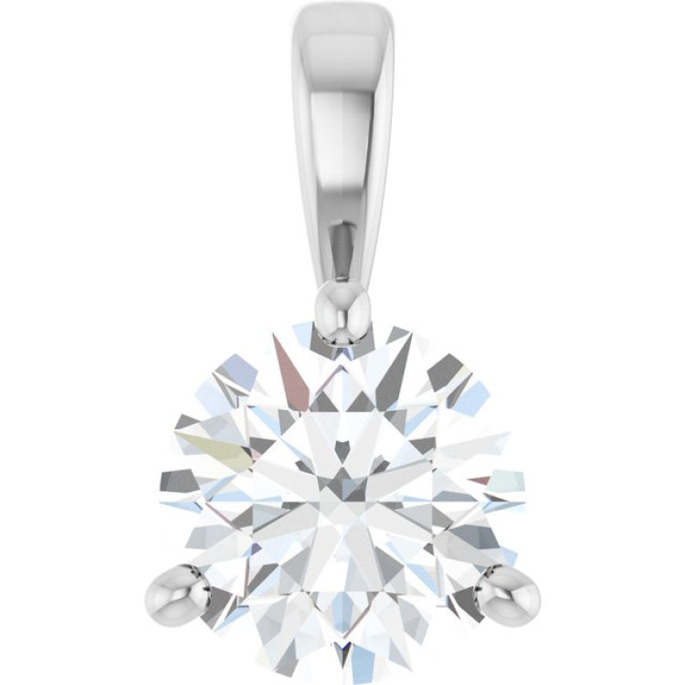 Sterling Silver 3/4 CTW Natural Diamond Pendant