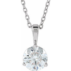 Platinum 3/4 CTW Lab-Grown Diamond 18" Necklace