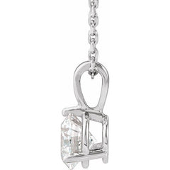 Platinum 3/4 CTW Lab-Grown Diamond 18" Necklace