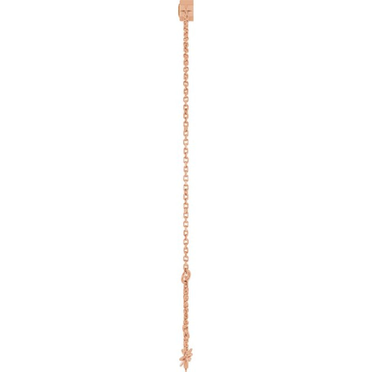 14K Rose Gold Natural Citrine 6 1/2-7 1/2" Bracelet