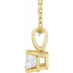 14K Yellow Gold 3/4 CT Lab-Grown Diamond 18" Necklace