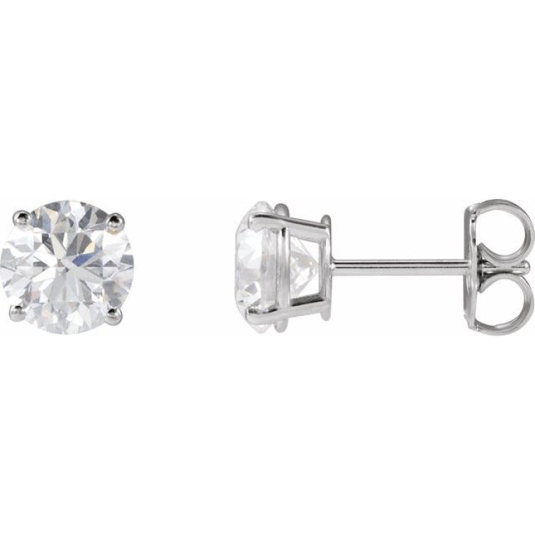 14K Rose Gold Natural Ruby Earring