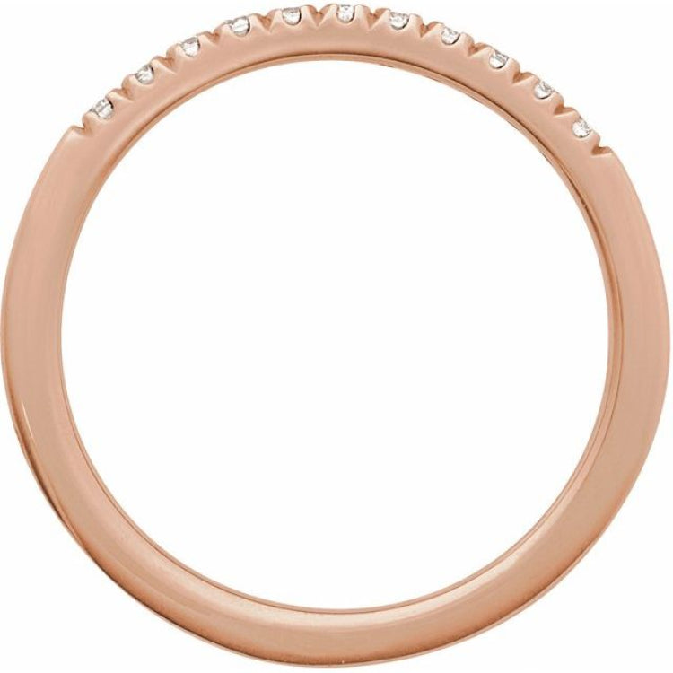 10K Rose Gold 1/6 CTW Natural Diamond Stackable Ring
