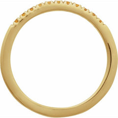 10K Yellow Gold Natural Citrine Stackable Ring