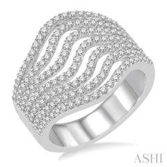 1 Ctw Round Cut Diamond Ring in 14K White Gold
