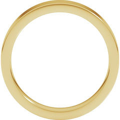 14K Yellow Gold 4 mm Comfort-Fit Flat Band Size 5.5