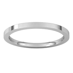 14K White Gold 1.5 mm Comfort-Fit Flat Band Size 7