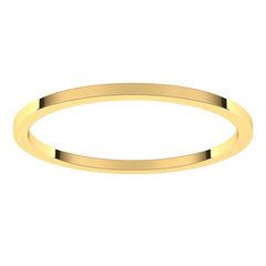 18K Yellow Gold 1 mm Flat Band Size 7